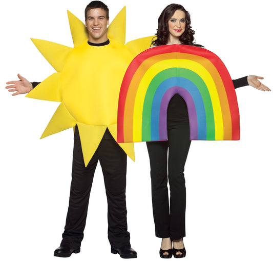Rainbow & Sun Couples Costume, Adult One Size