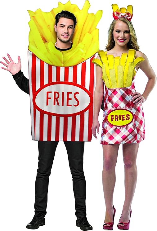 French Fries Tunic & Dress Couples Costume, Adult One Size & Women's 2-8