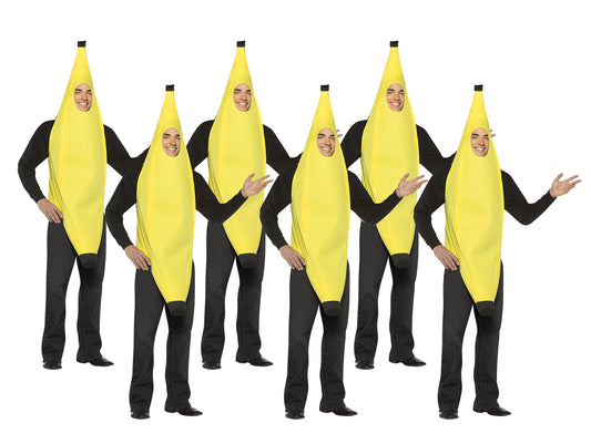 Banana Classic 6 Pack Group Costume, Adult One Size