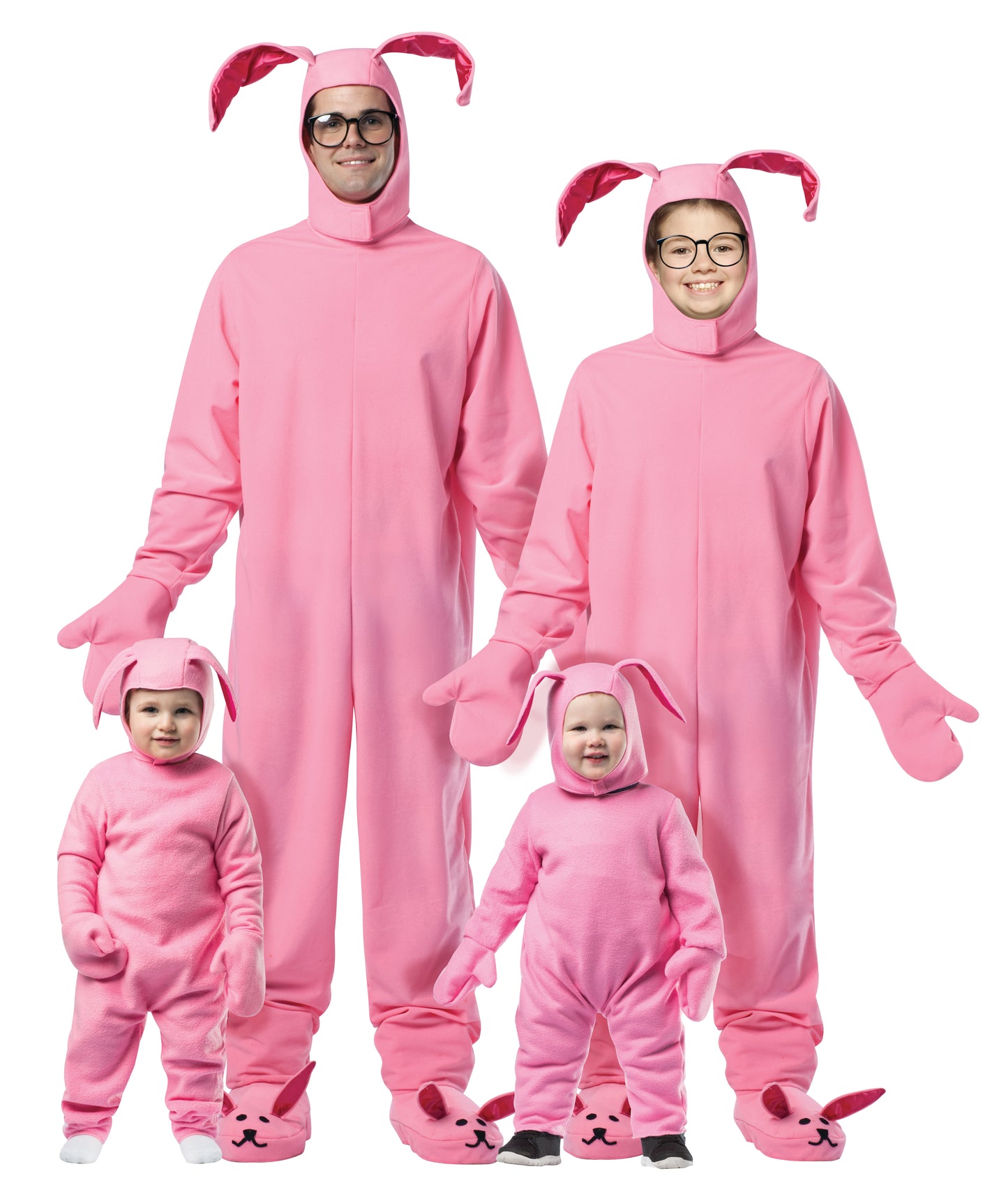 Christmas Bunny Family Group Costume, Various Sizes