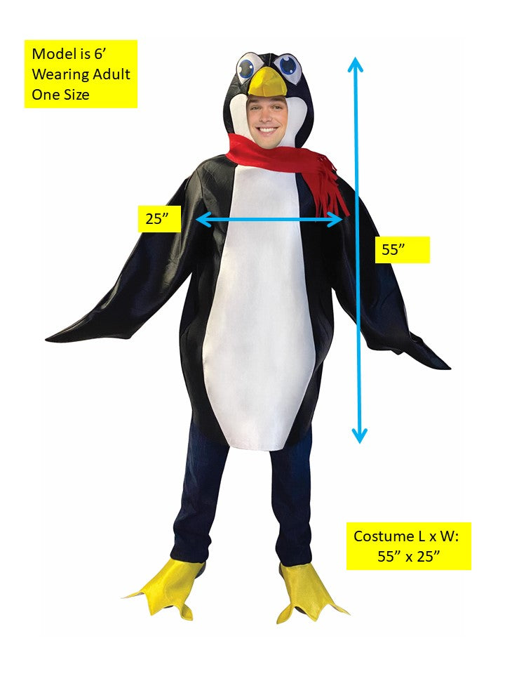 Ultimate Penguin Costume, Men and Women, Adult One Size