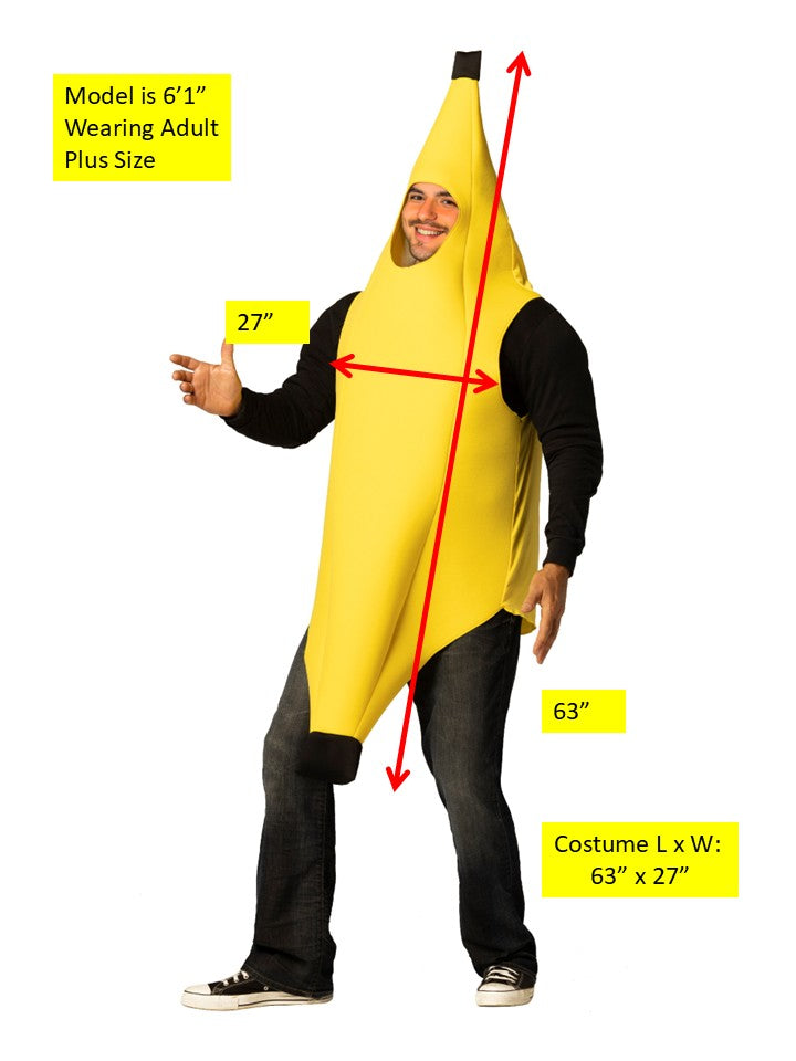 Ultimate Banana Fruit Plus Size Costume, Adult Plus Size