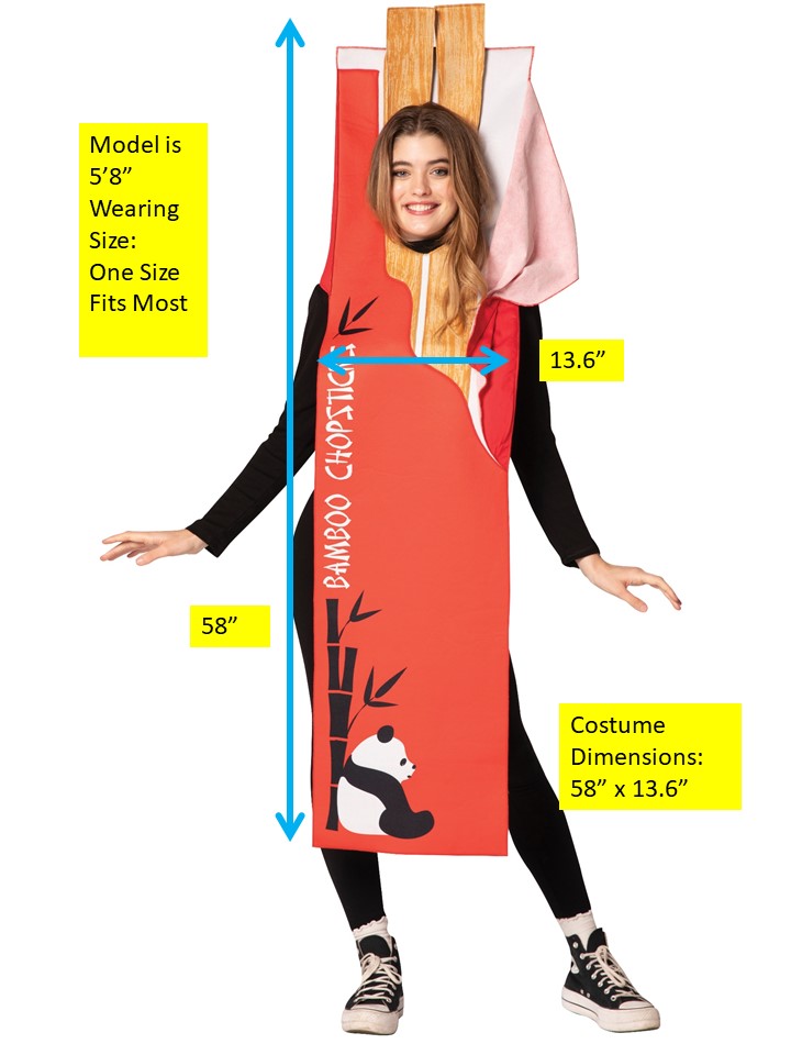 Soy Sauce & Chopsticks Couples Costume, Adult One Size