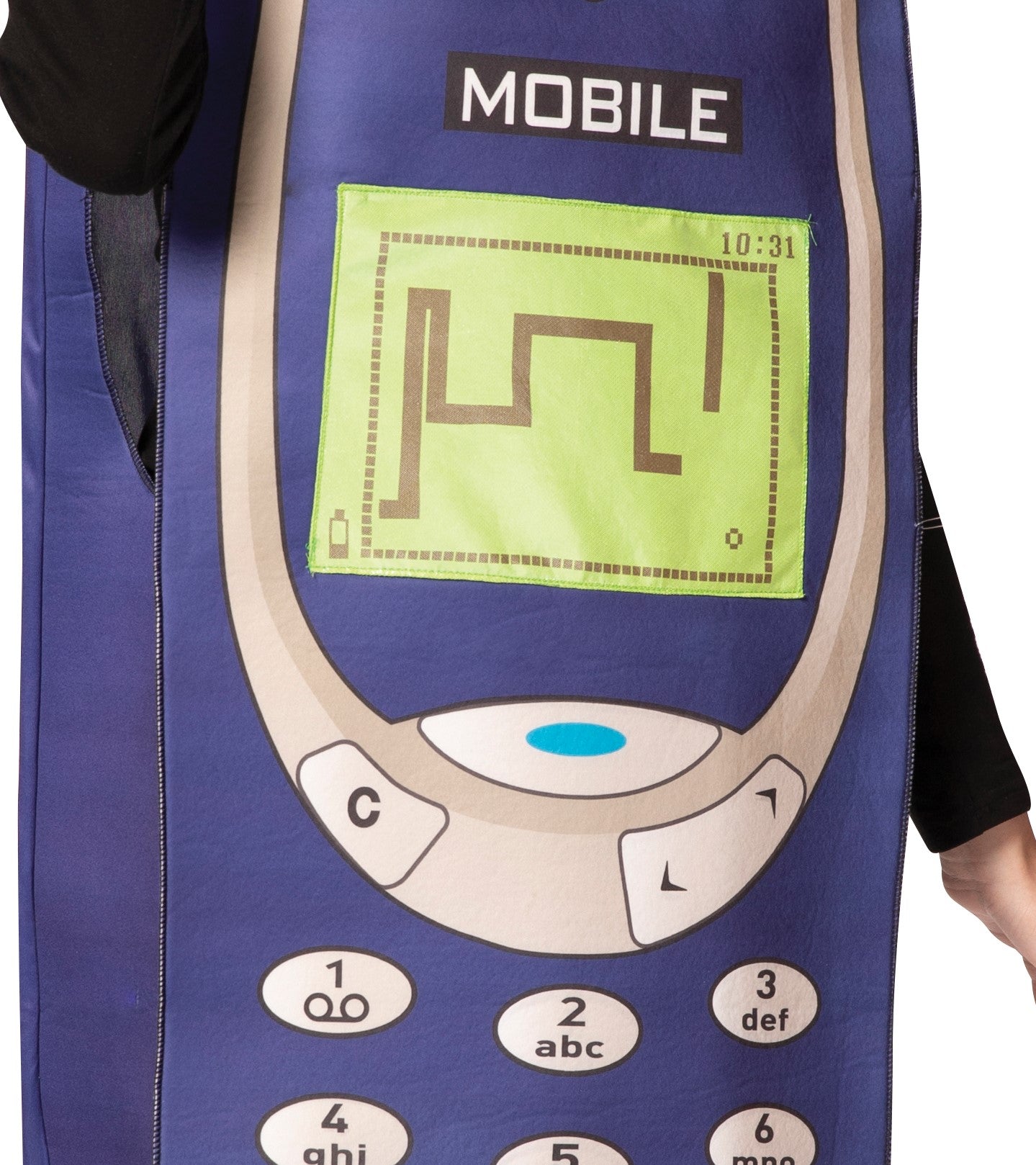 Retro 2000's Cell Phone Costume, Adult One Size
