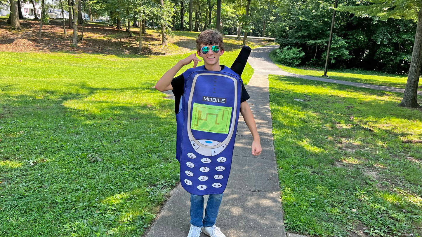 Retro 2000's Cell Phone Costume, Adult One Size