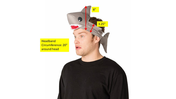 Shark Happy Heads Headband, Adult One Size