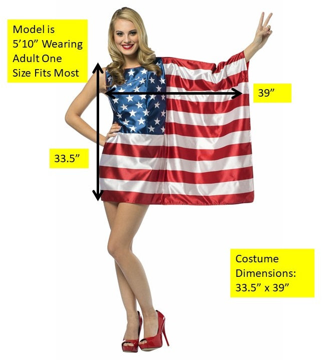 USA Flag Dress Costume, Women's Size 4-8