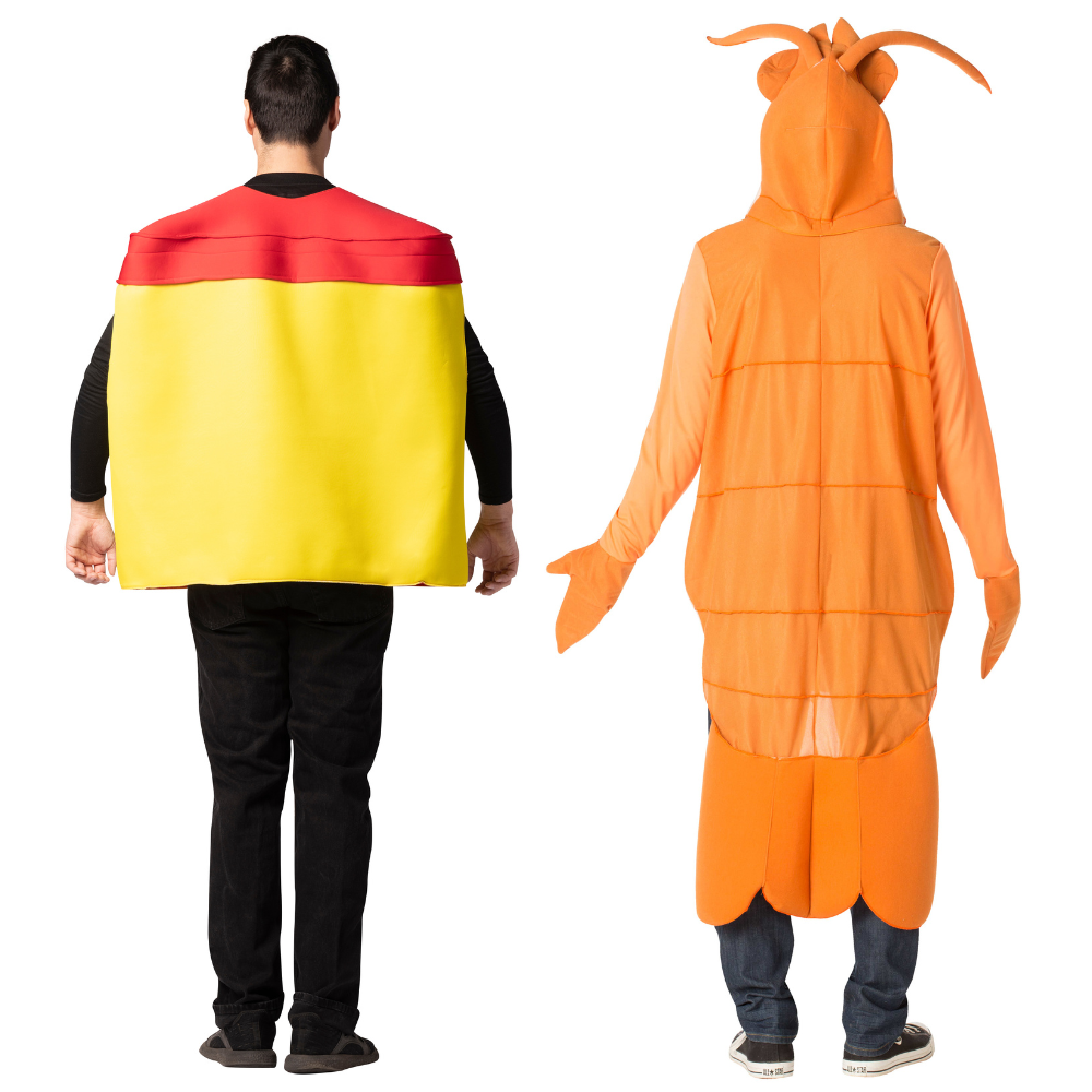 Shrimp Scampi - Old Bay Seasoning Can & Shrimp Couples Costume Set, Adult One Size