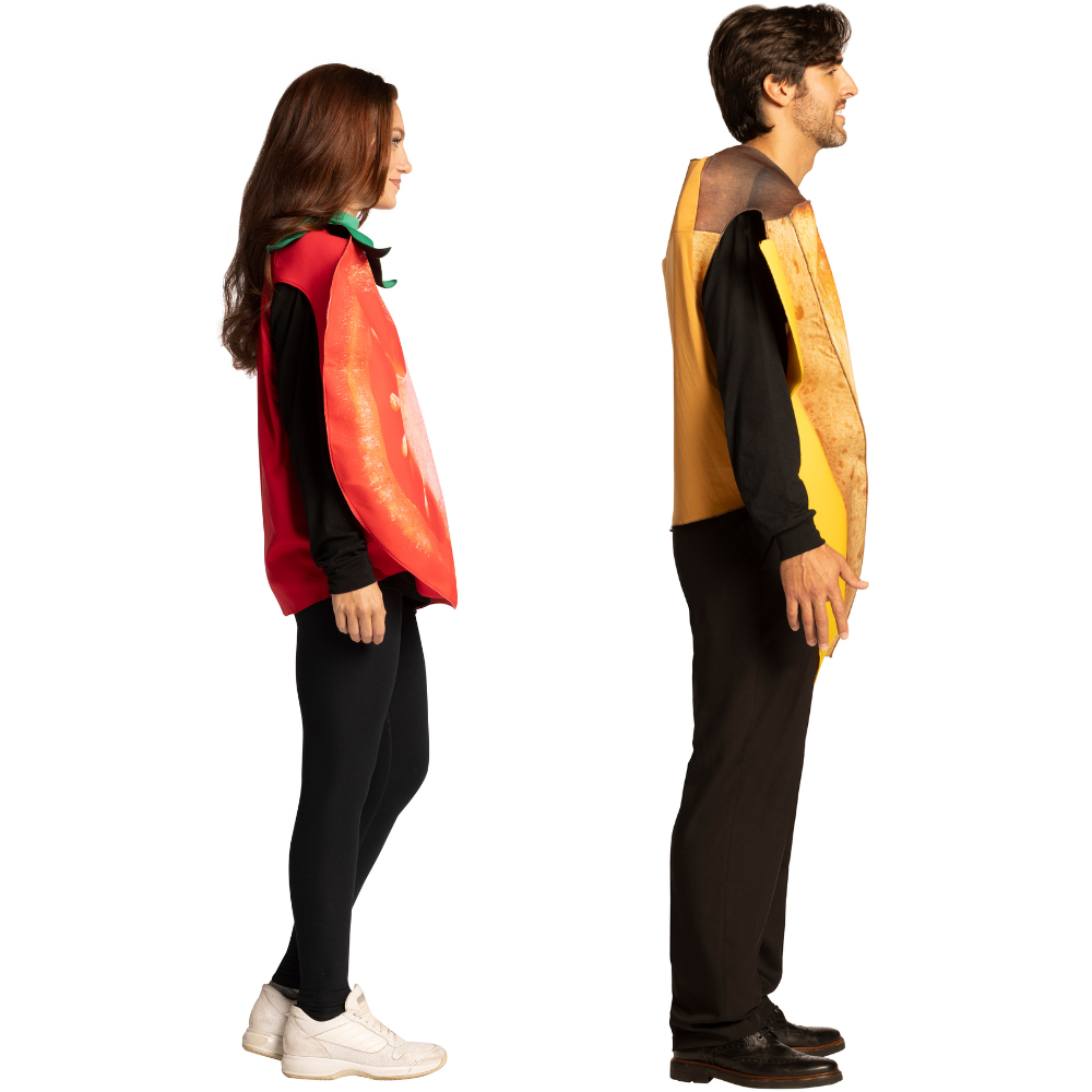 Comfort Food - Grilled Cheese & Tomato Slice Group Costume Set, Adult One Size