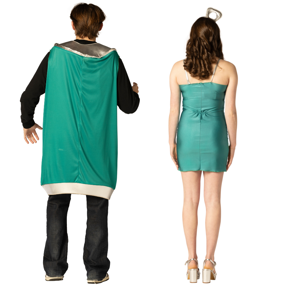 Dew Me Once - Mountain Dew Baja Blast Dress M & Tunic Couples Halloween Costume, Women's Size Medium & Adult One Size