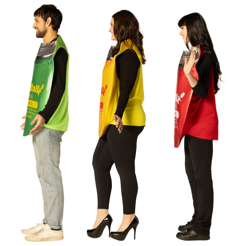 BuzzBallz Tequila 'Rita, Chili Mango & Strawberry 'Rita Group Costume, Adult One Size