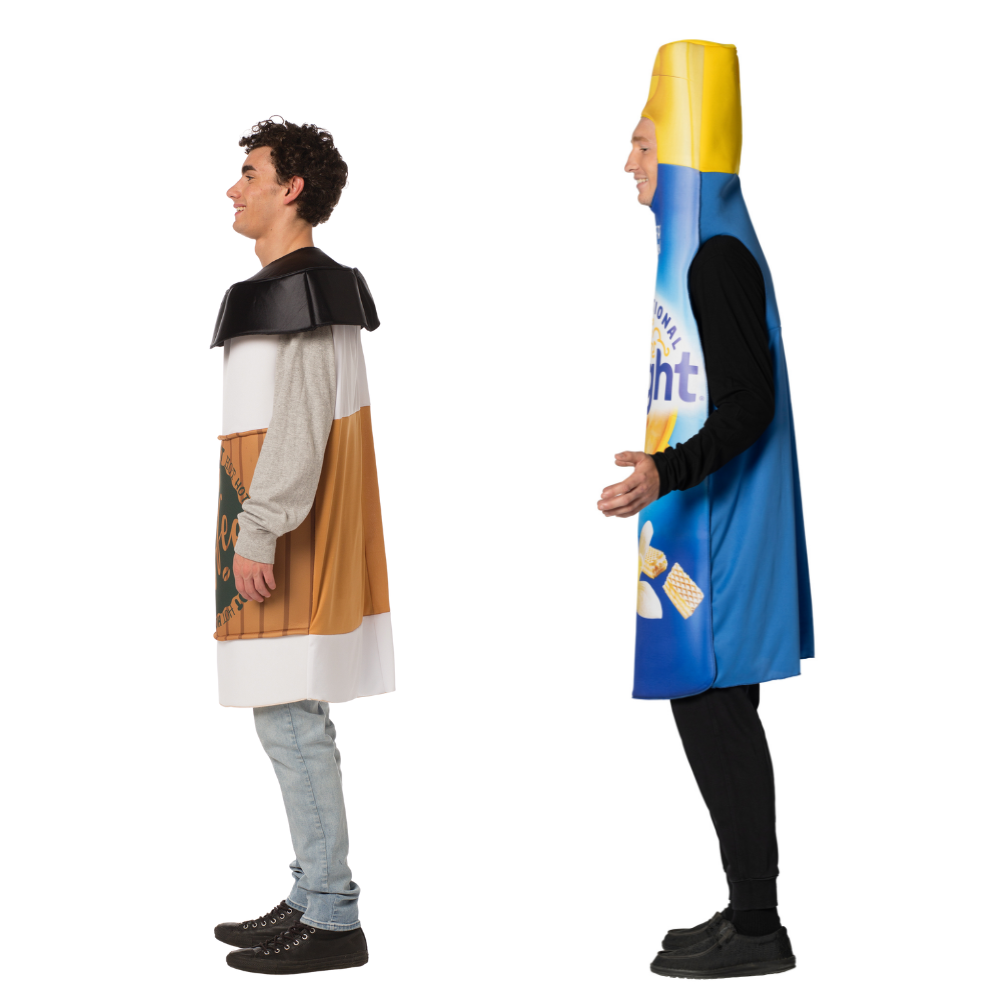 Café-Au-Lait - International Delight Vanilla Creamer & Coffee To Go Couples Costume, Adult One Size