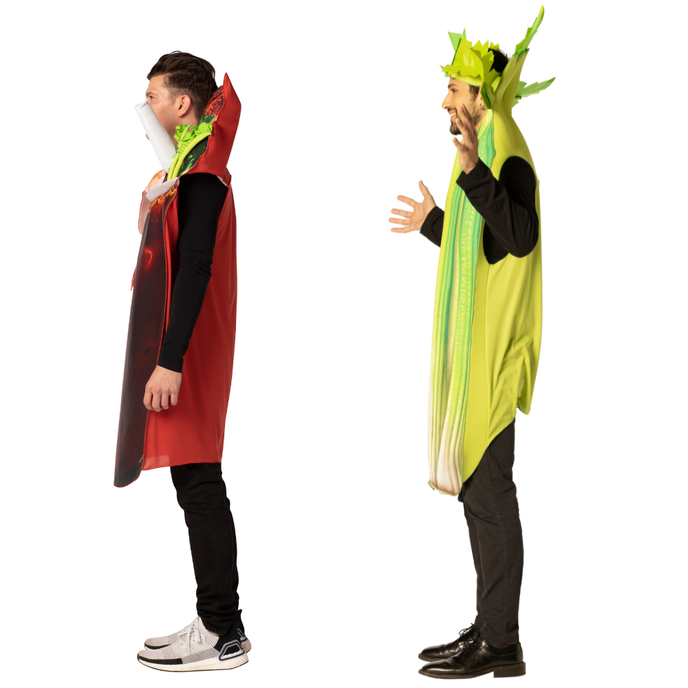 Bloody Sunday - Celery & Spicy Tomato Juice Couples Costume, Adult One Size