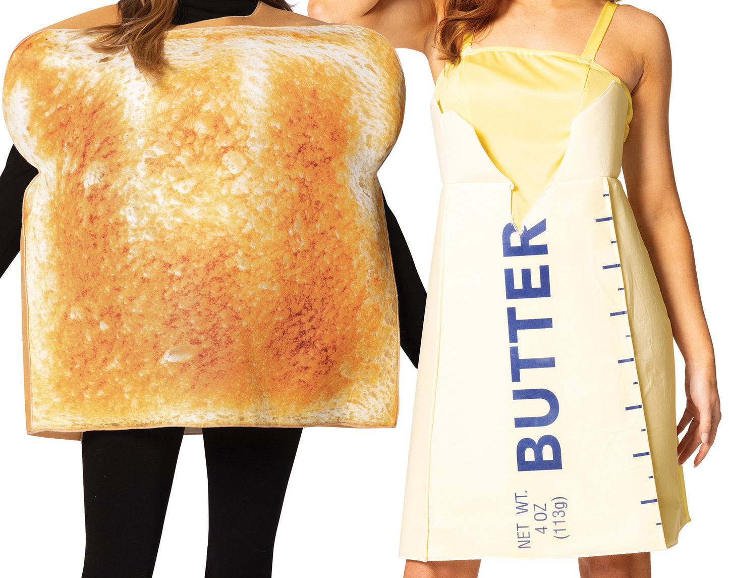 Hot Butter on Toast - Toast & Stick of Butter Dress Couples Costume, Adult One Size & Women's Size 2-8