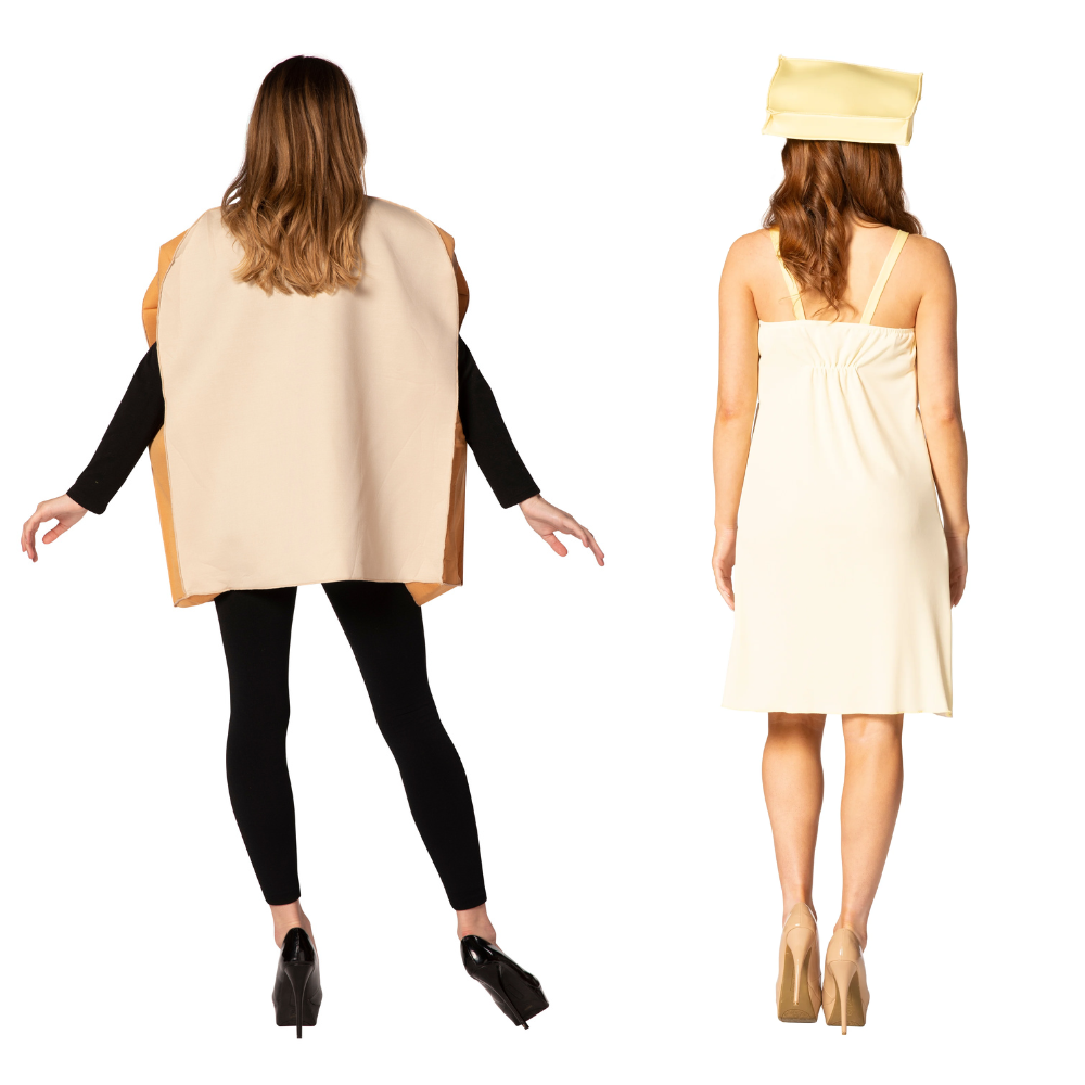 Hot Butter on Toast - Toast & Stick of Butter Dress Couples Costume, Adult One Size & Women's Size 2-8