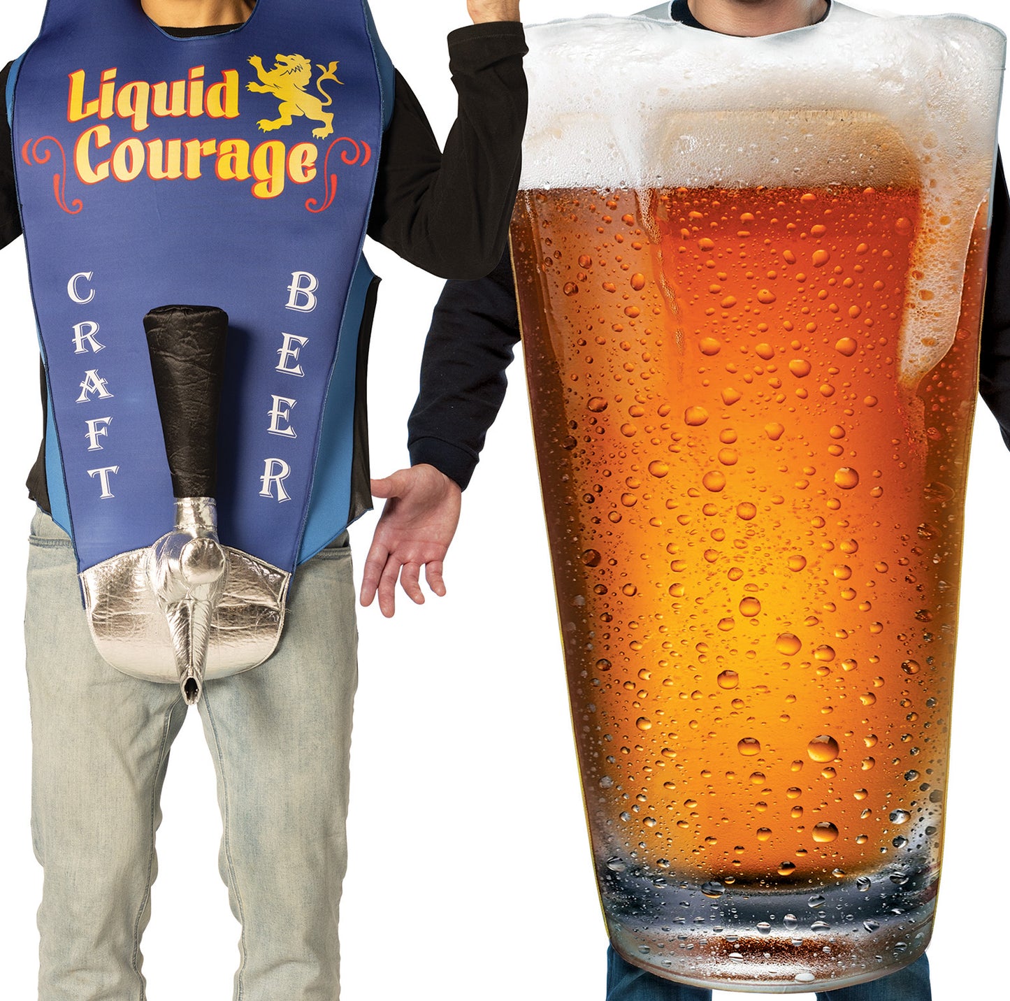 It's On Tap - Beer Tap & Beer Pint Couples Costume, Adult One Size