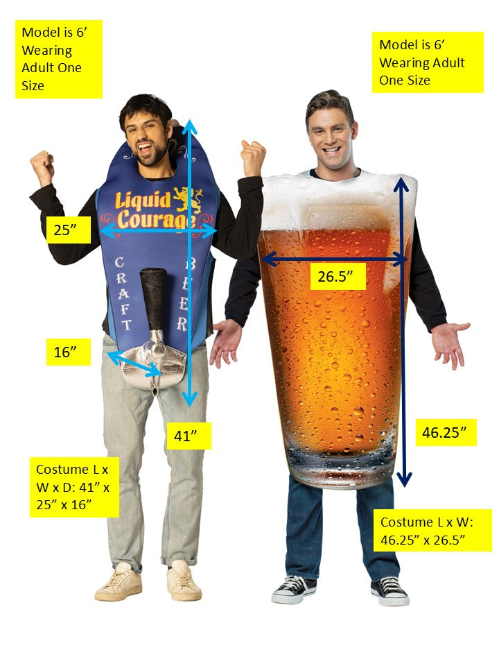 It's On Tap - Beer Tap & Beer Pint Couples Costume, Adult One Size