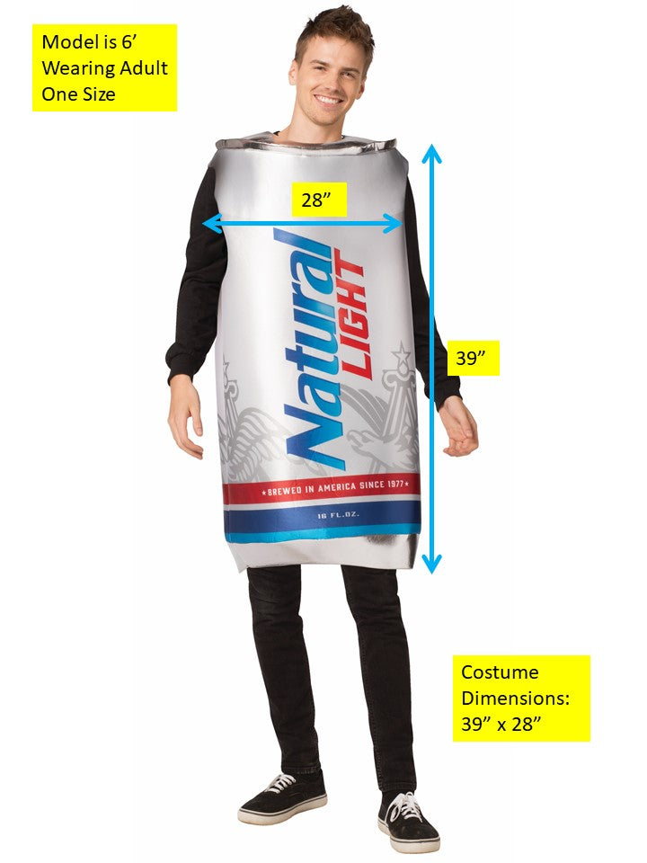 Natural Light Beer Can Halloween Costume, Adult One Size