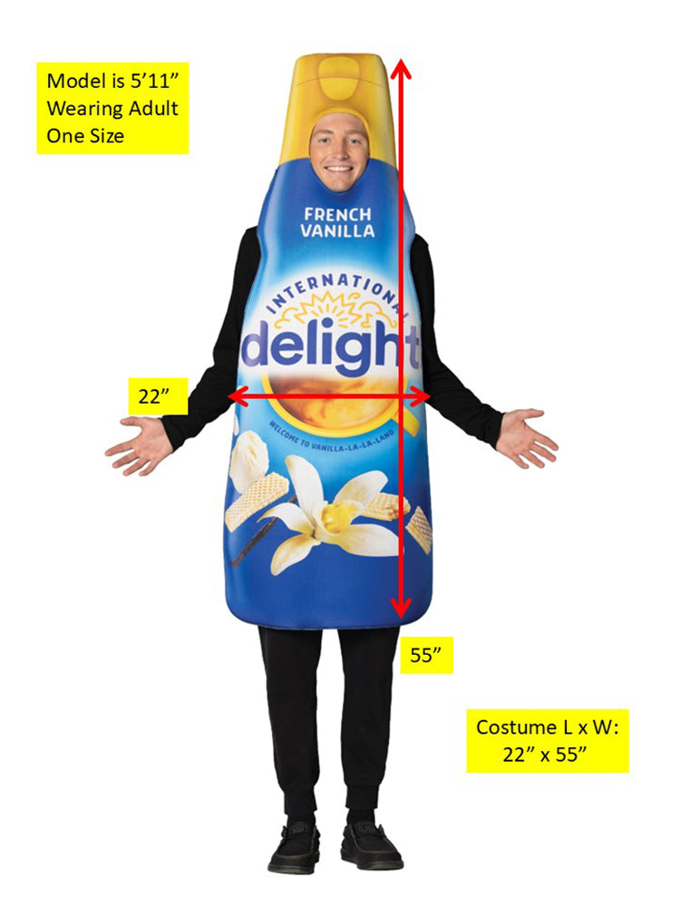 International Delight French Vanilla Creamer Costume, Adult One Size