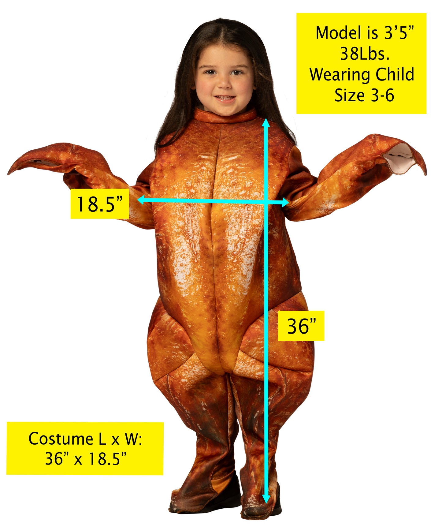 Oven Roasted Cooked Turkey Costume, Child Size 3-6