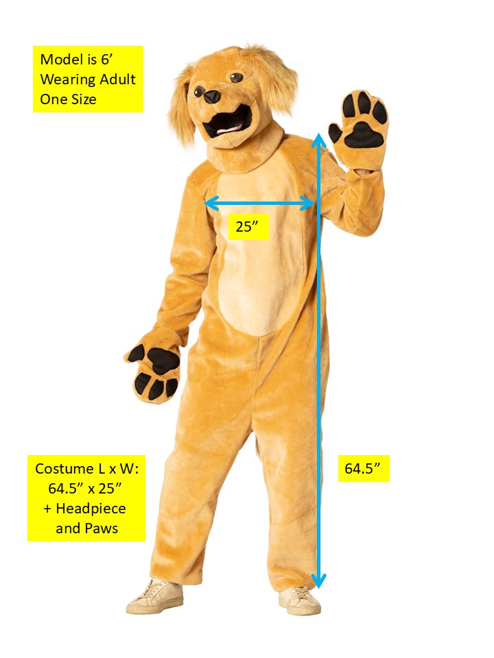 Brown Dog Costume, Adult One Size