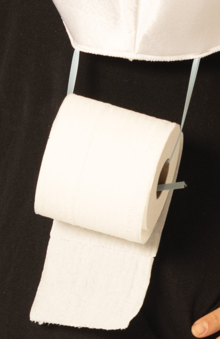Toilet Seat w.Roll Holder Headpiece Costume, Adult One Size
