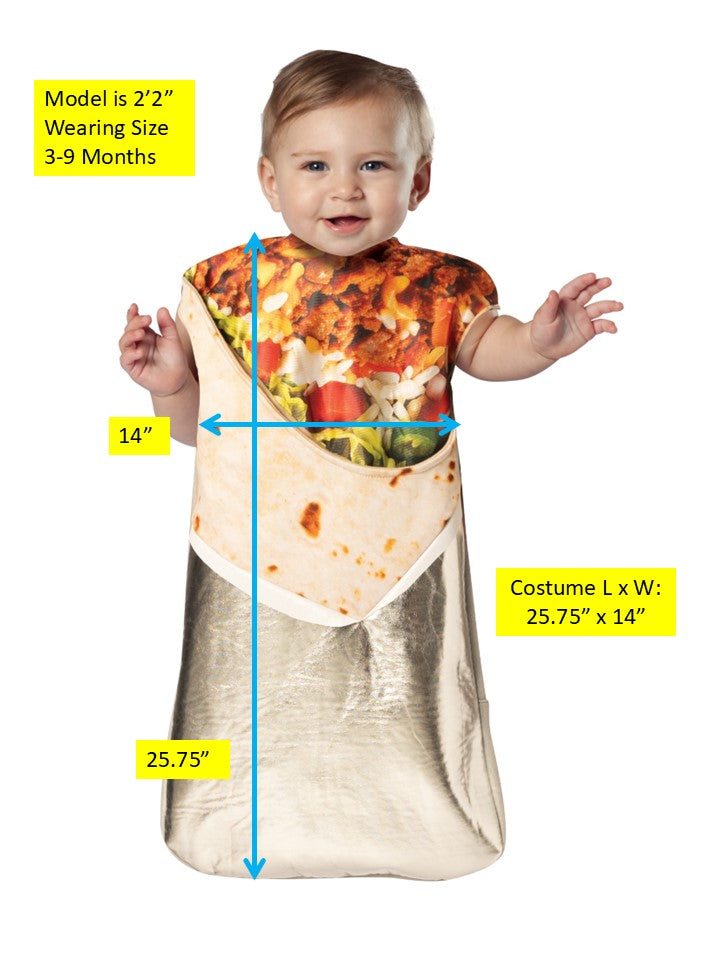 Burrito Baby Bunting Costume, Baby Size 3-9 Months