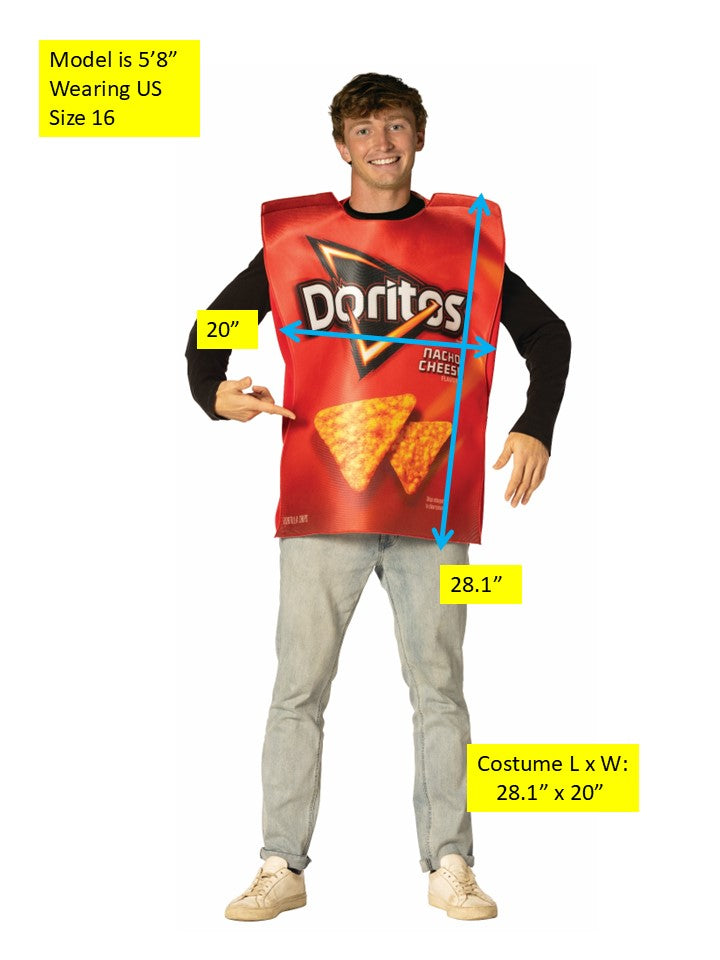 Doritos Nacho Cheese Bag Costume, Teen Size 16