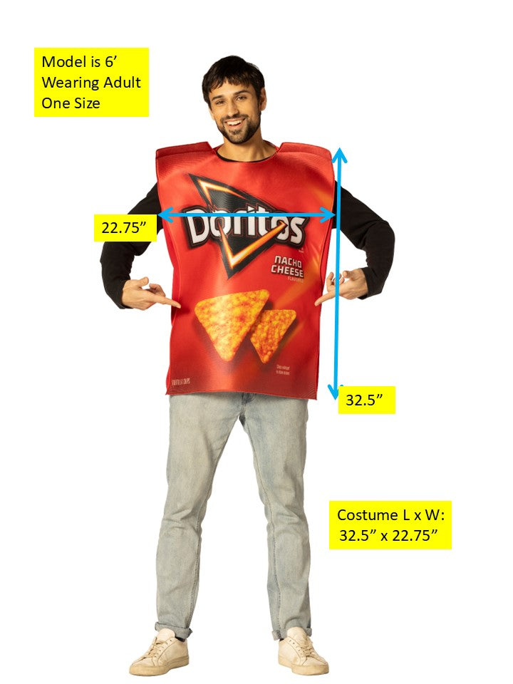 Doritos Nacho Cheese Bag Costume, Adult One Size