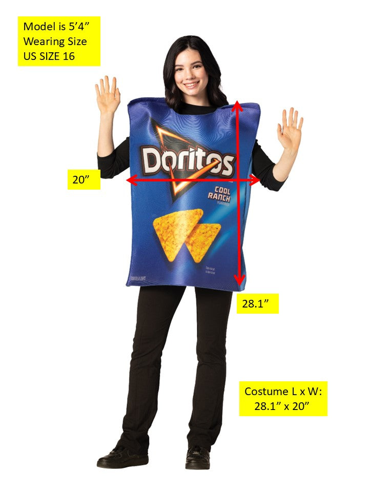 Doritos Cool Ranch Bag Costume, Teen Size 16