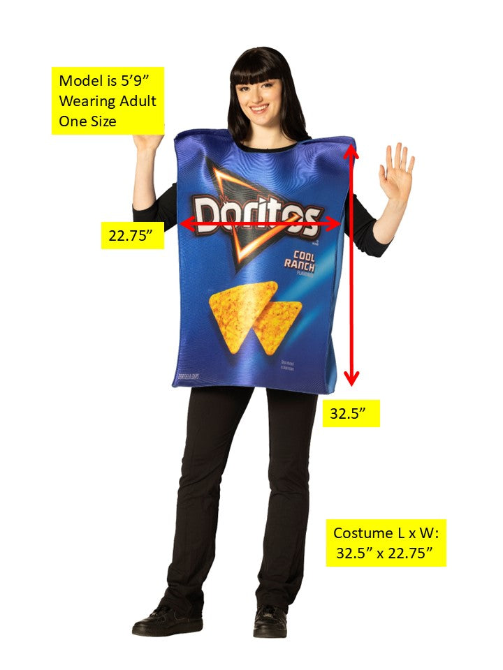 Doritos Cool Ranch Bag Costume, Adult One Size