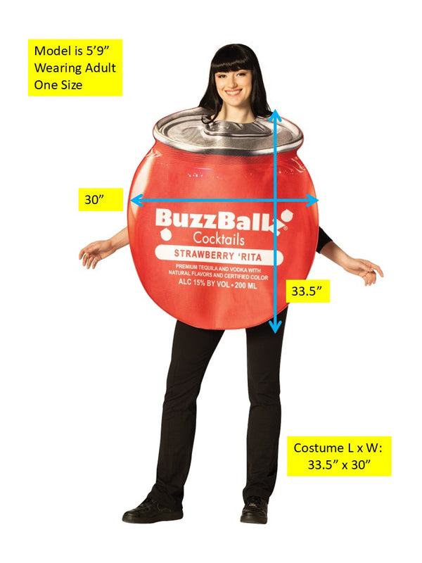 BuzzBallz Strawberry 'Rita Chiller Halloween Costume, Adult One Size