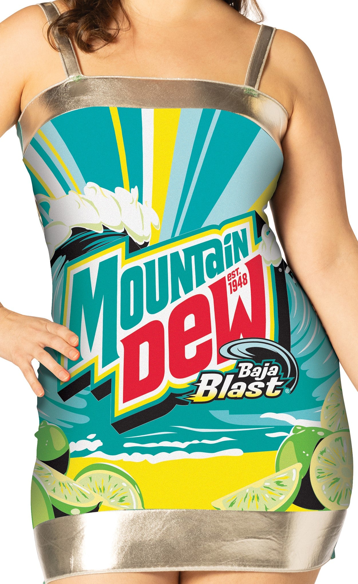 Mountain Dew Baja Blast Dress Costume, Women's Various Sizes
