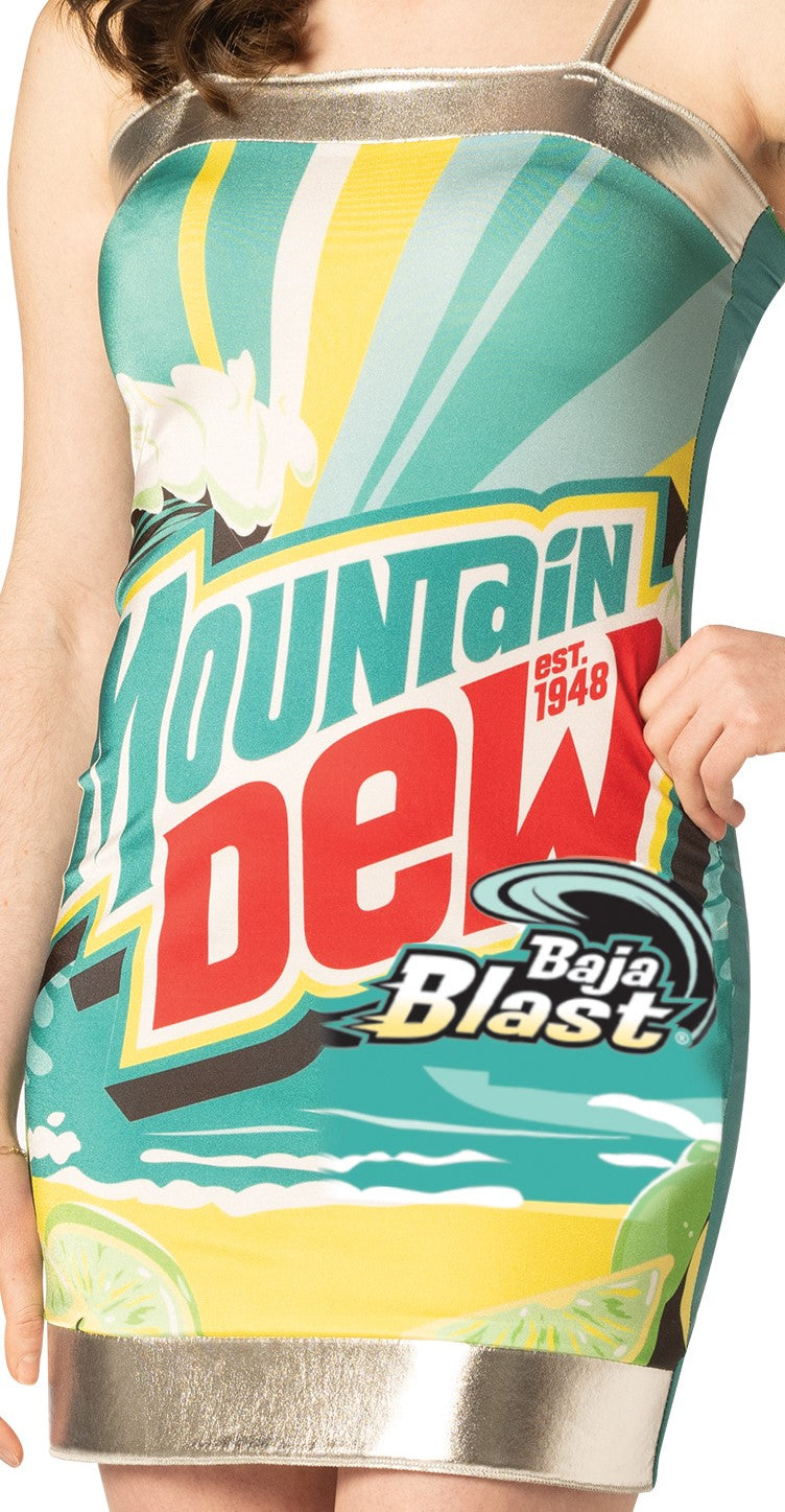 Mountain Dew Baja Blast Dress Costume, Women's Various Sizes