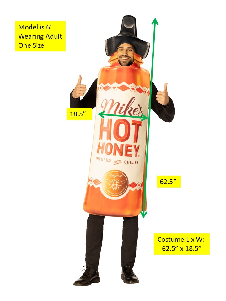 Mike's Hot Honey Halloween Costume, Adult One Size