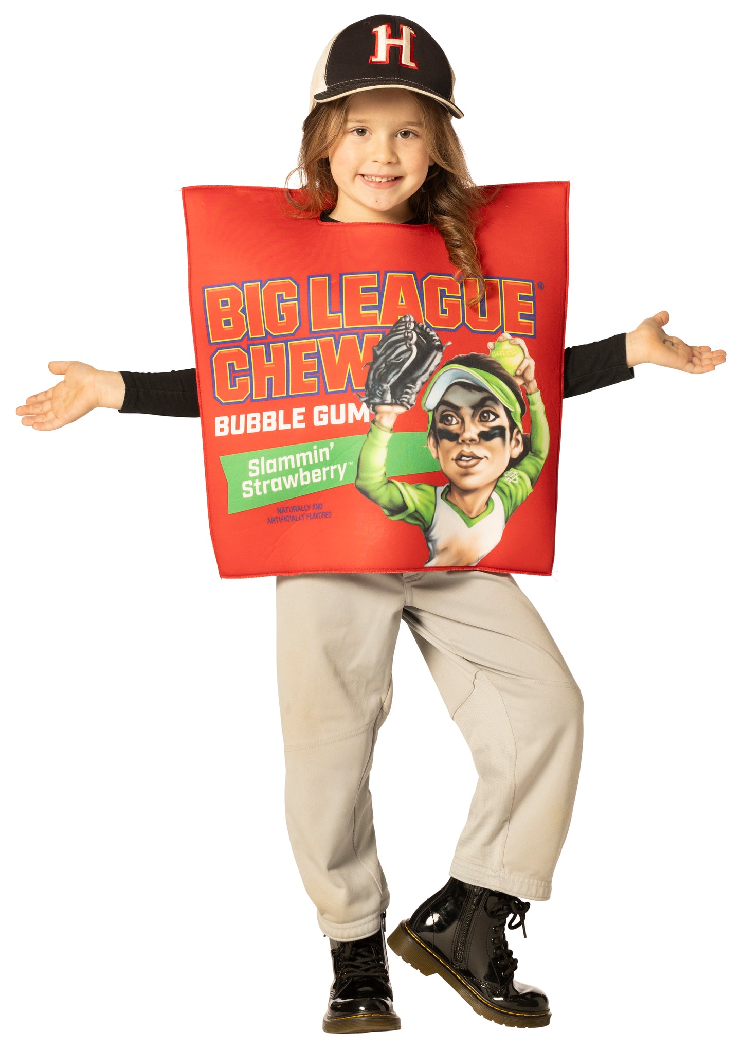 Big League Chew Gum Strawberry Costume, Child Sizes 3-6 & 7-10