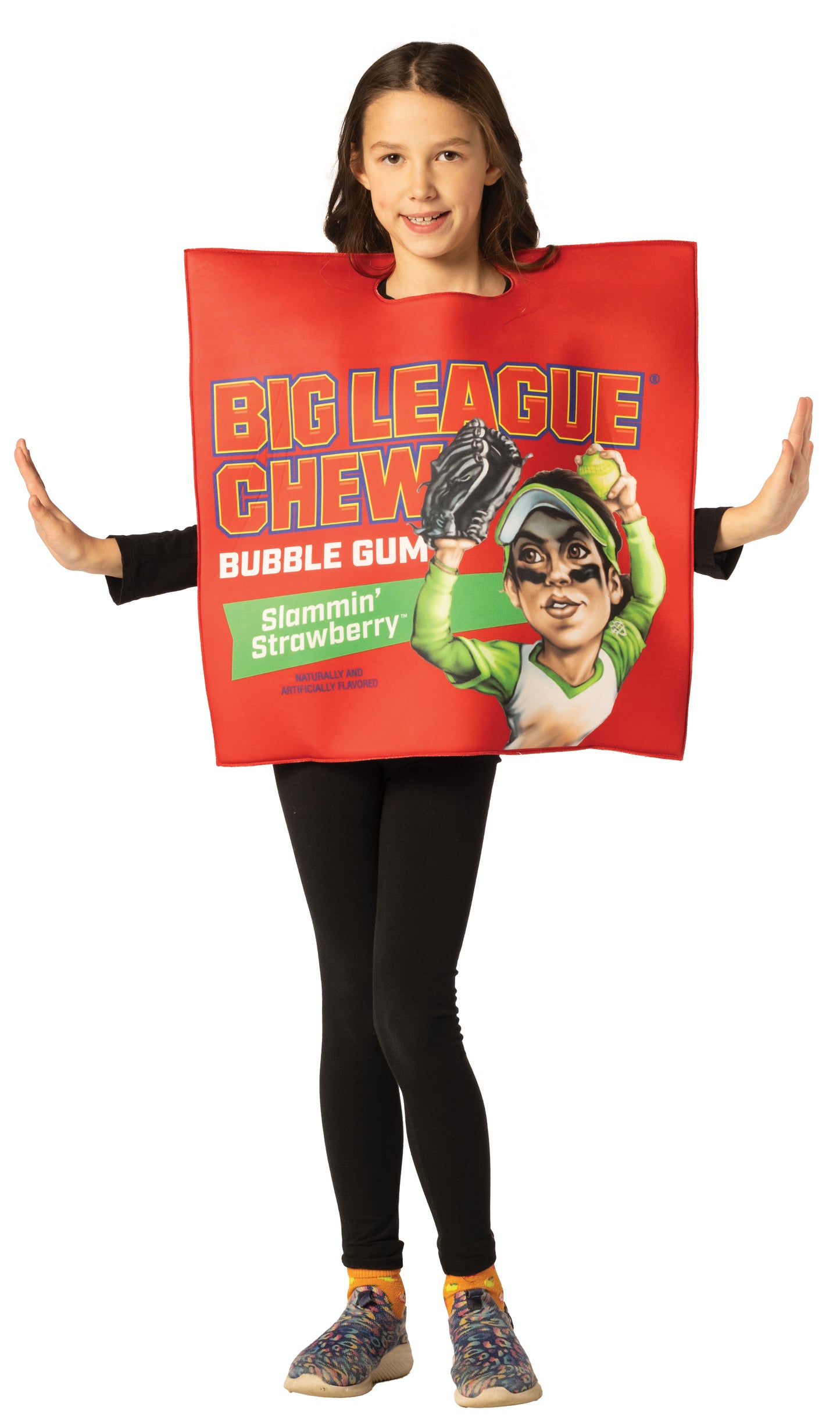 Big League Chew Gum Strawberry Costume, Child Sizes 3-6 & 7-10