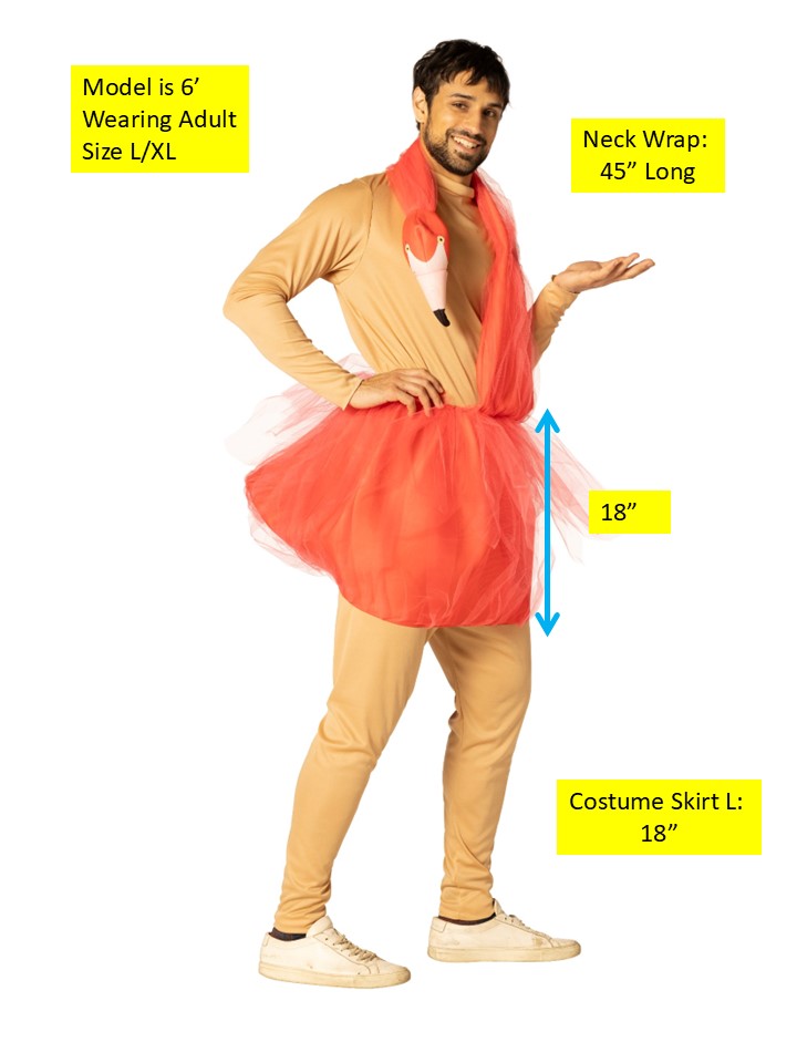 Pink Flamingo Costume, Various Sizes