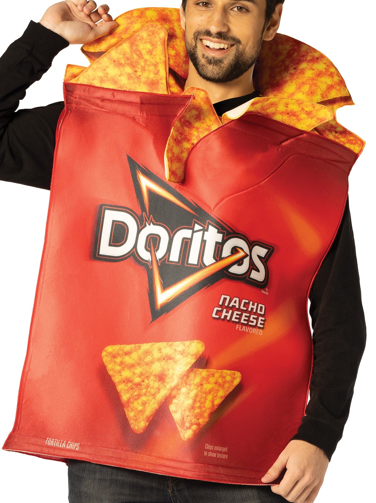 Doritos Nacho Cheese Bag w/Chips Costume, Adult One Size