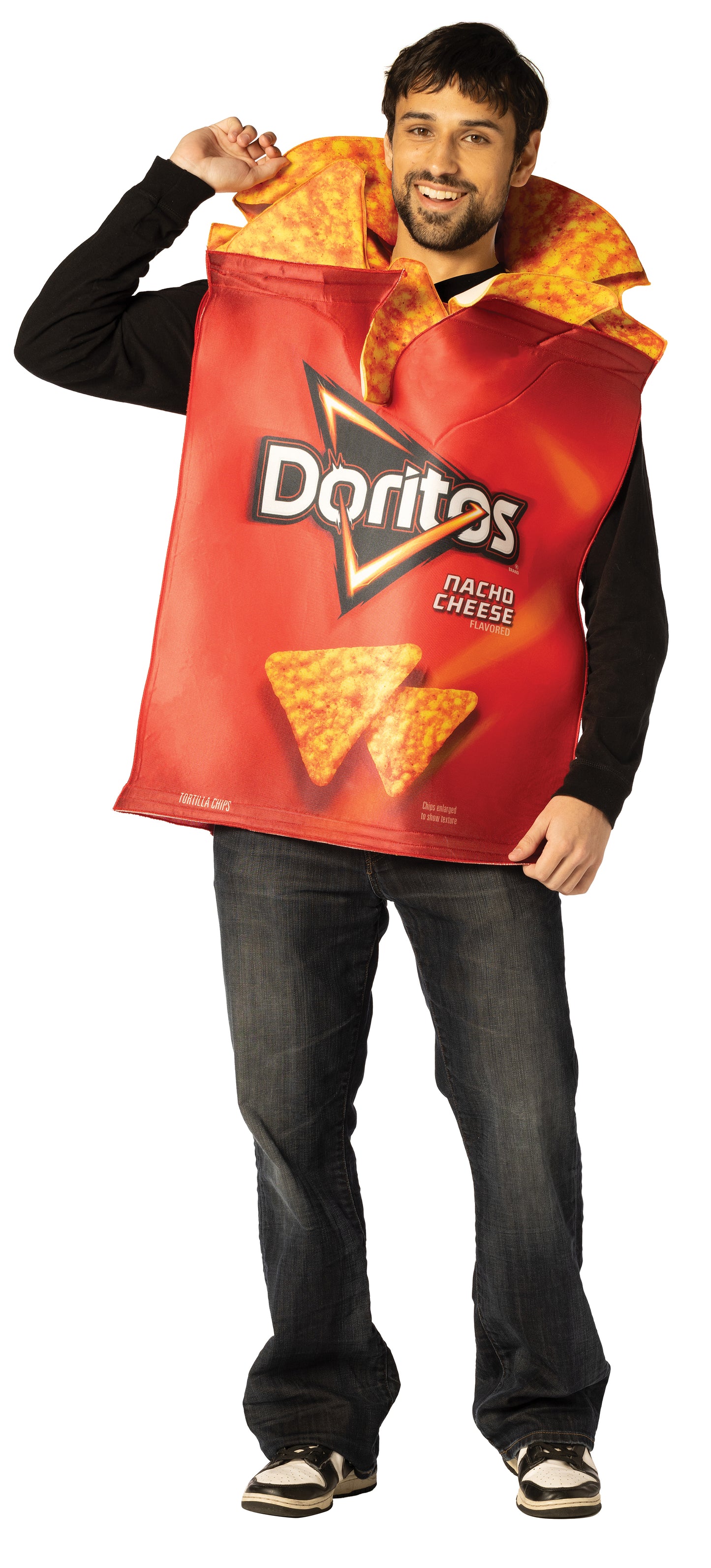Doritos Nacho Cheese Bag w/Chips Costume, Adult One Size