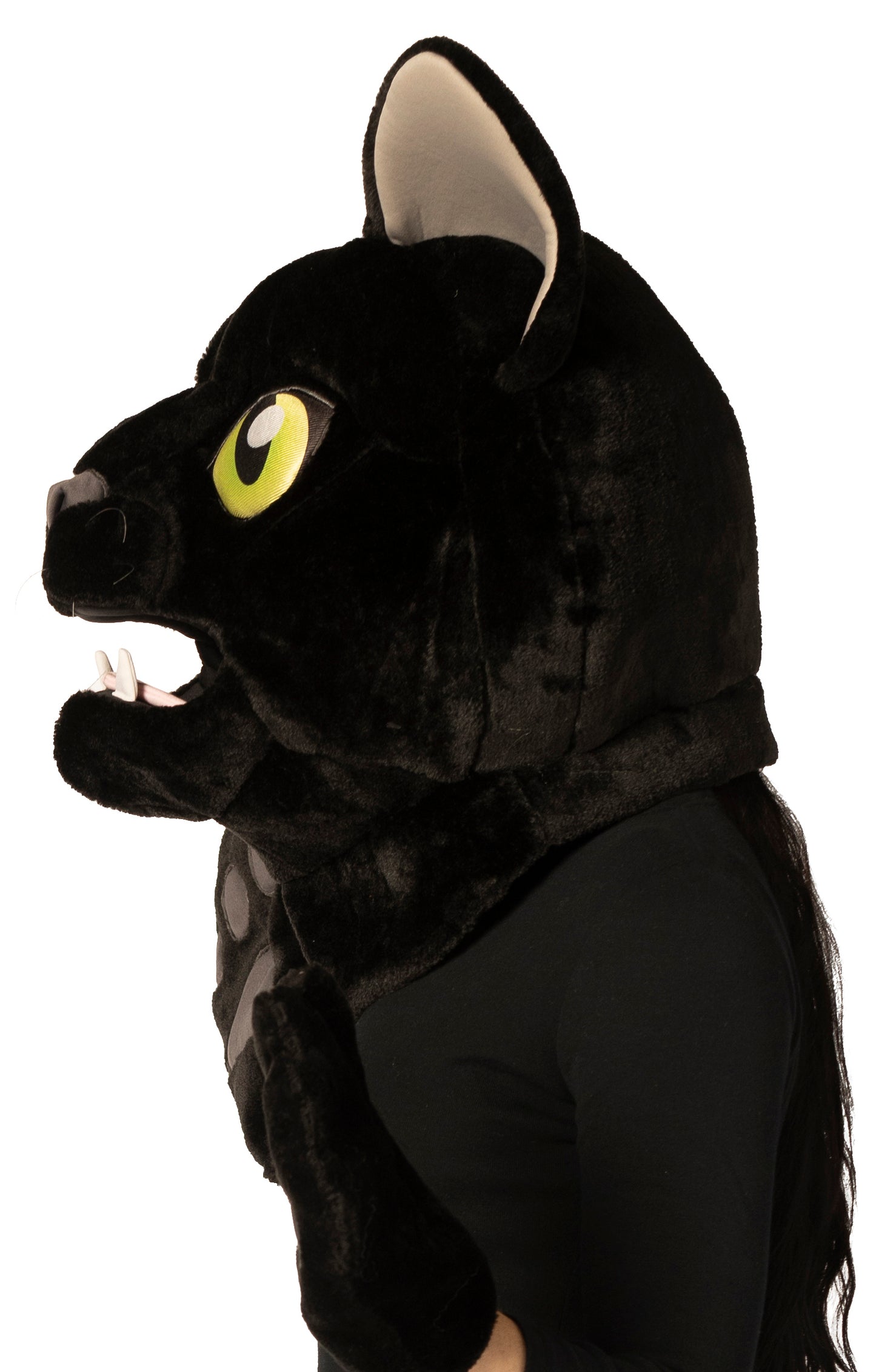 Black Cat Head Halloween Costume, Adult One Size