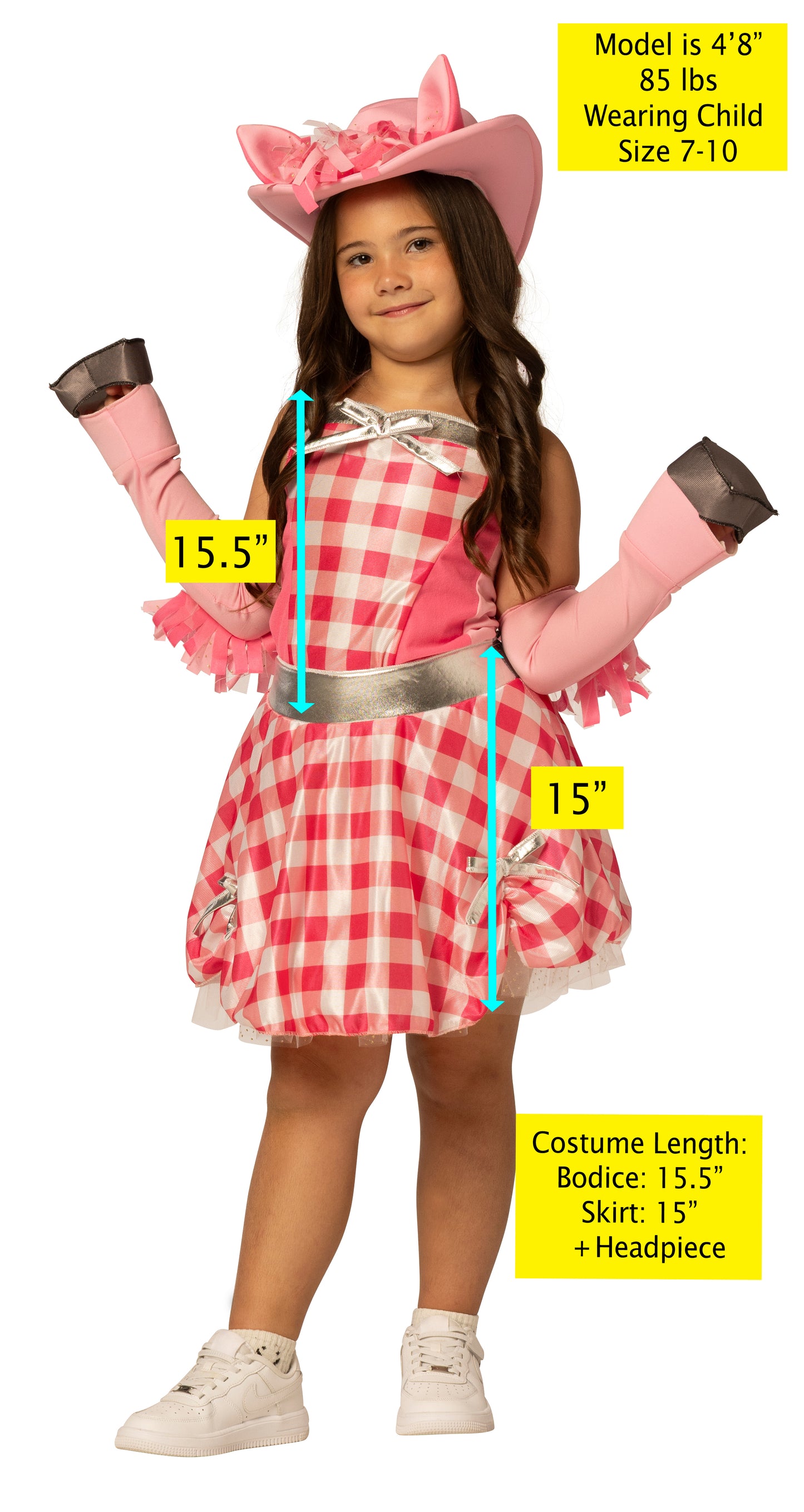 Pink Pony Girl Costume, Girls, Child Size 7-10