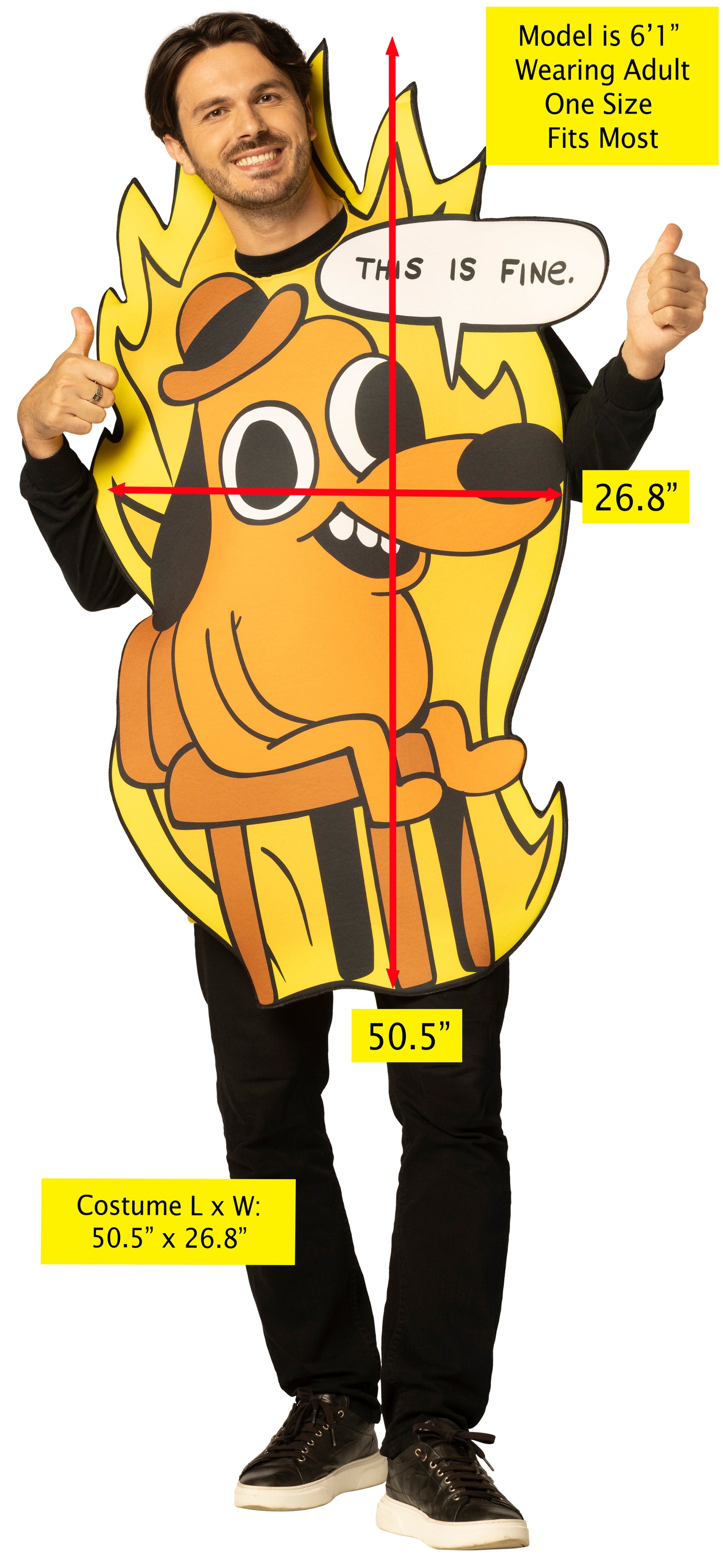 This is Fine Dog Costume, One Size Fits Most