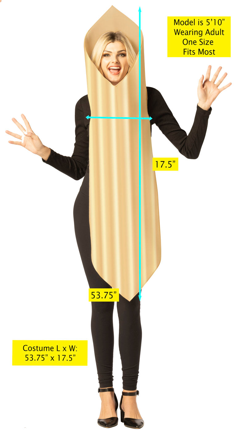 Penne Pasta Costume, One Size Fits Most