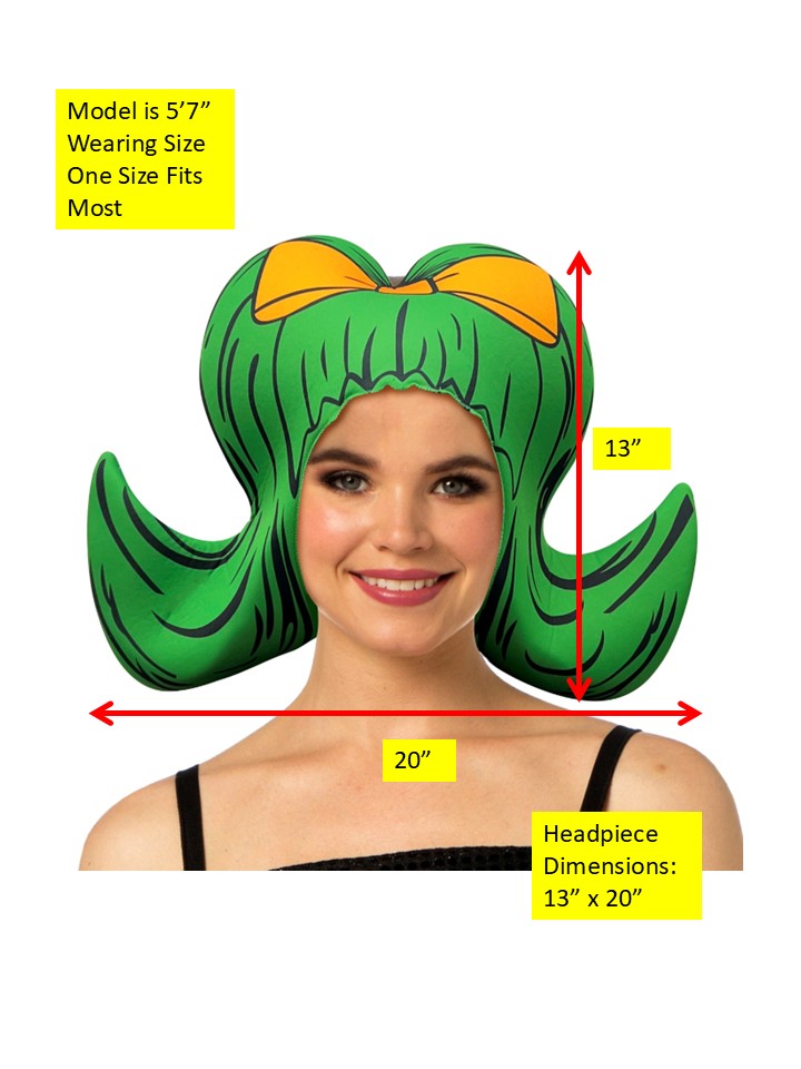 Green Bouffant Cartoon Wig