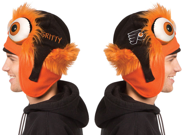 NHL's Philadelphia Flyers Gritty Mascot Head-wear 4 Piece Fan Pack, Adult One Size