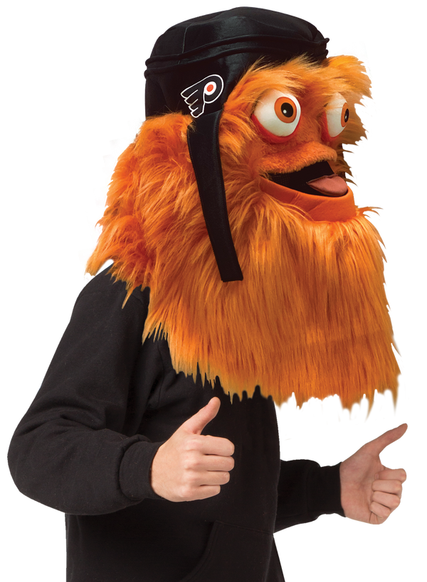 NHL's Philadelphia Flyers Gritty Mascot Head-wear 4 Piece Fan Pack, Adult One Size
