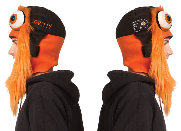 NHL's Philadelphia Flyers Gritty Mascot Head-wear 4 Piece Fan Pack, Adult One Size
