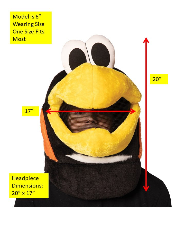 NHL Iceburgh Pittsburgh Penguins Mascot Head, Adult One Size