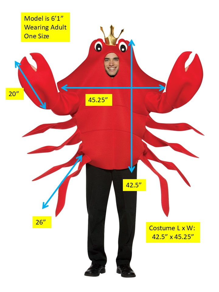 King Crab Costume, Adult One Size